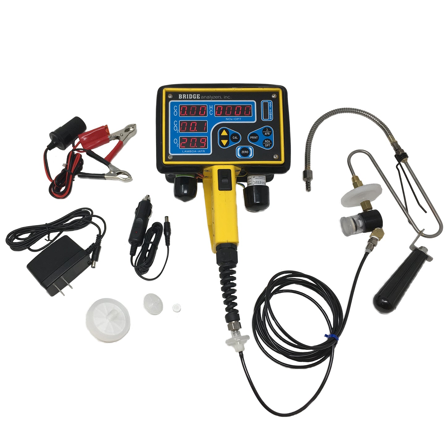 5-Gas Exhaust Analyzer - CO,CO2,HC,O2,NOx for Vehicle Emissions